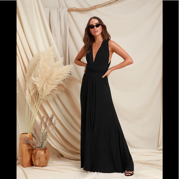 black bridesmaid convertible dress - Picture 1 of 3